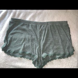 Green Victoria Secret pj shorts.